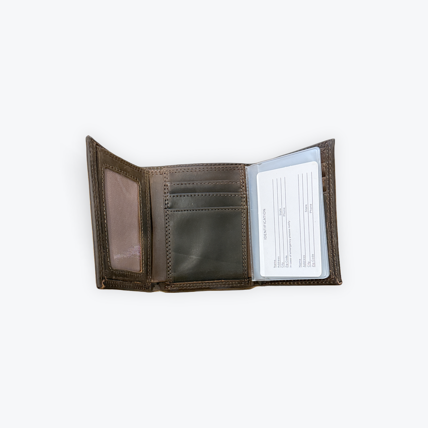 Leather Tri Fold Wallet