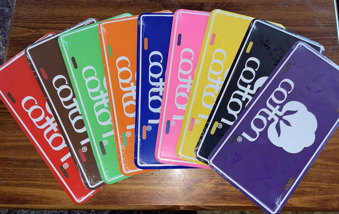 Cotton Novelty License Plate