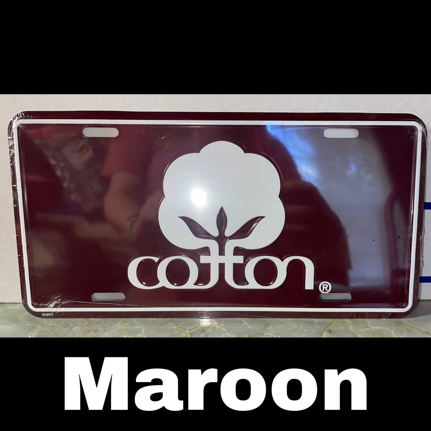 Cotton Novelty License Plate
