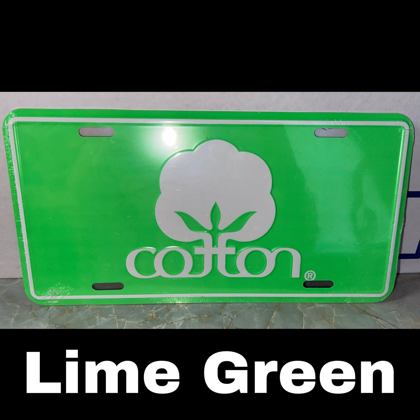 Cotton Novelty License Plate