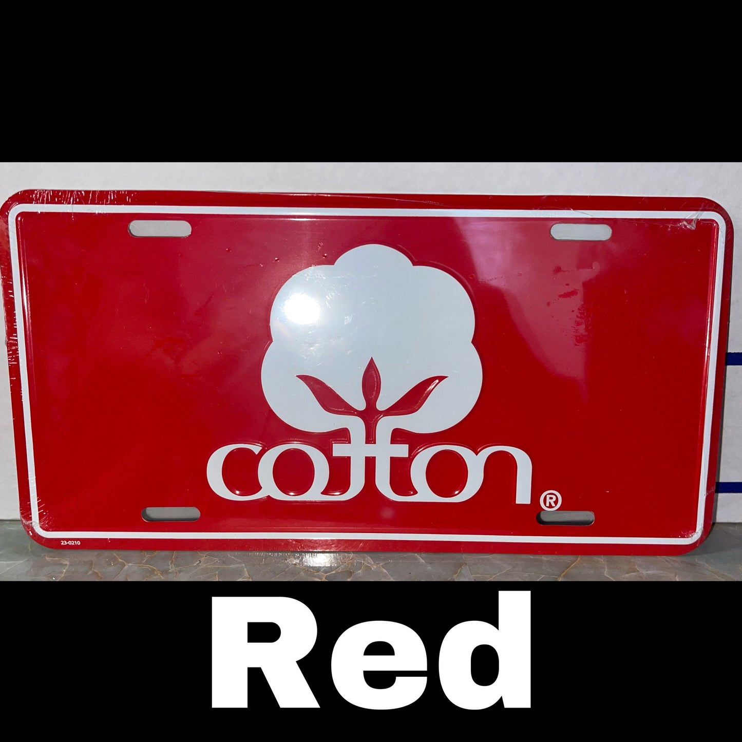 Cotton Novelty License Plate