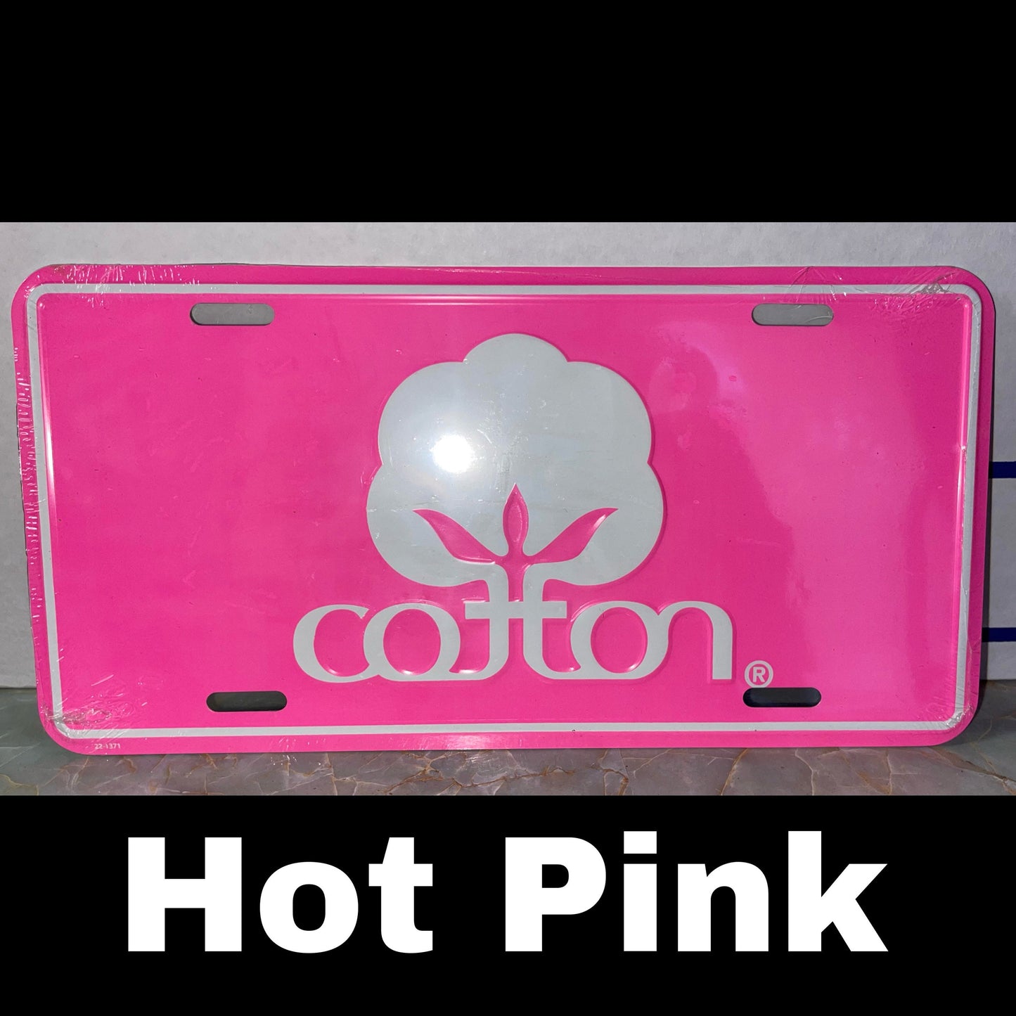 Cotton Novelty License Plate