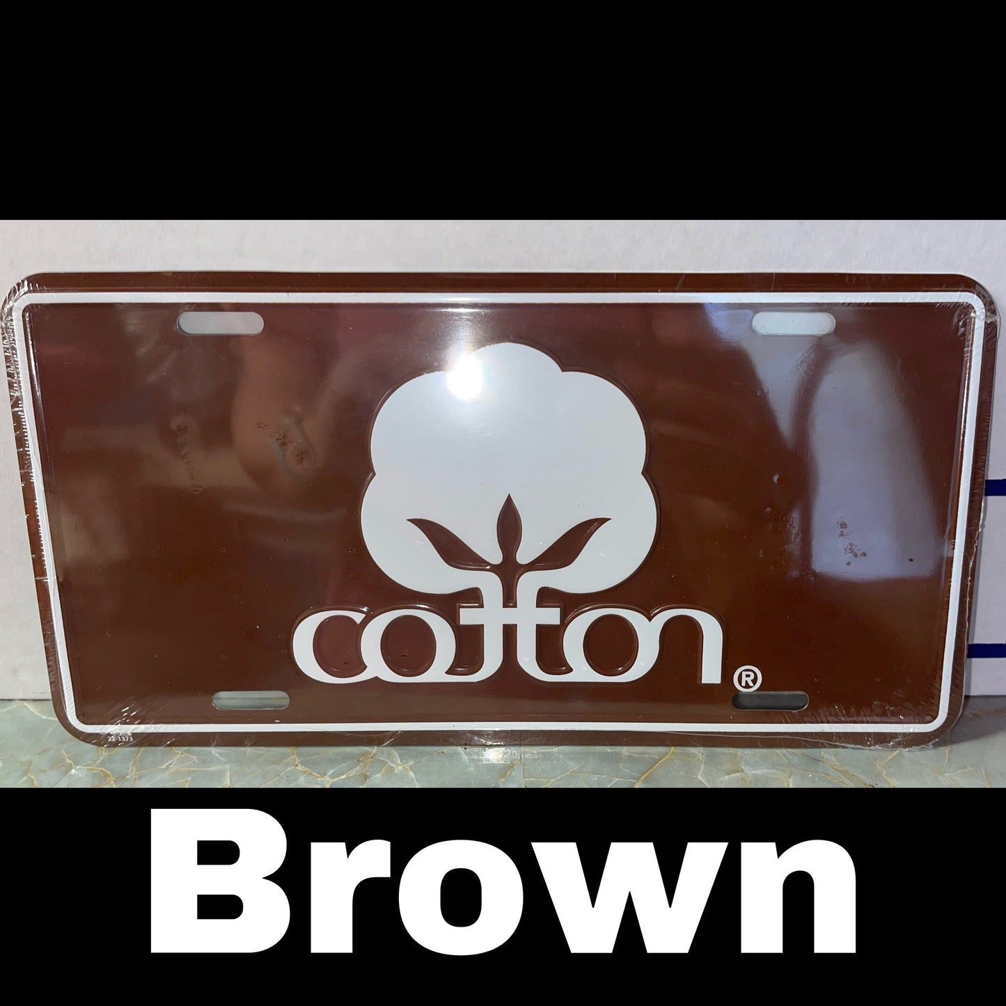 Cotton Novelty License Plate