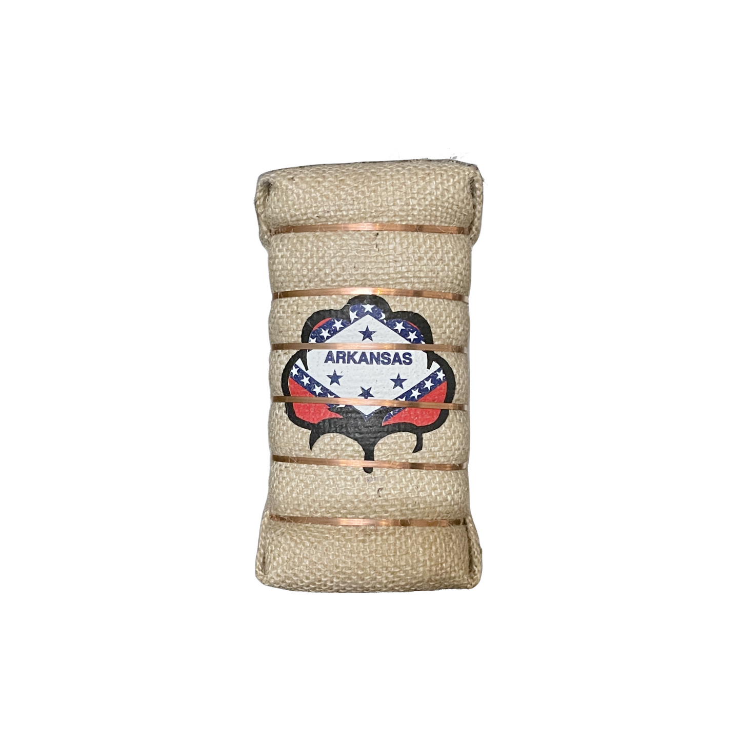 6" Arkansas State Flag Cotton Boll Bale