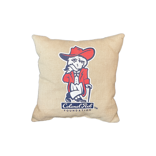 Colonel Reb Square Burlap Pillow