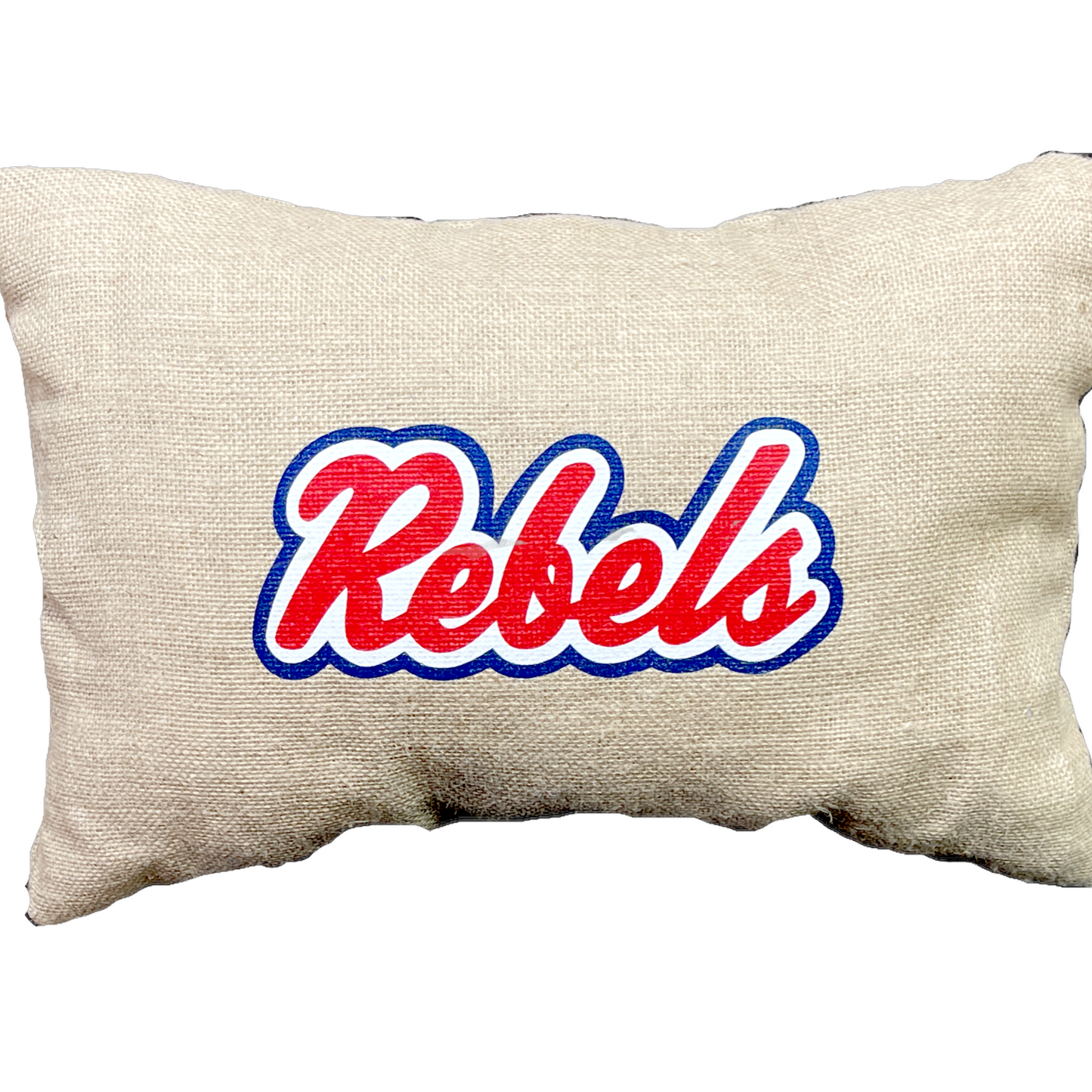 Rebels Lumbar Burlap PIllow