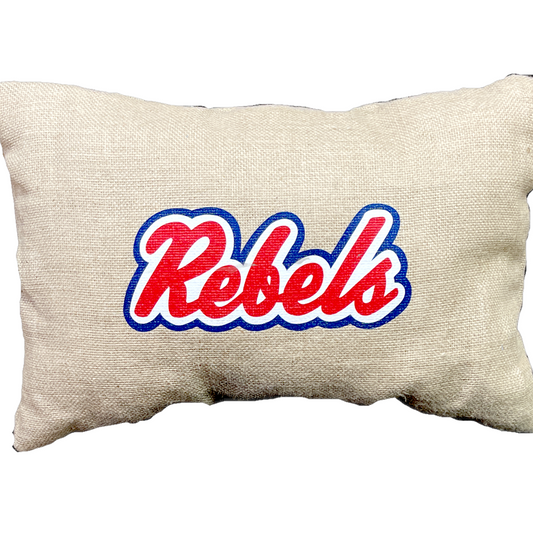 Rebels Lumbar Burlap PIllow