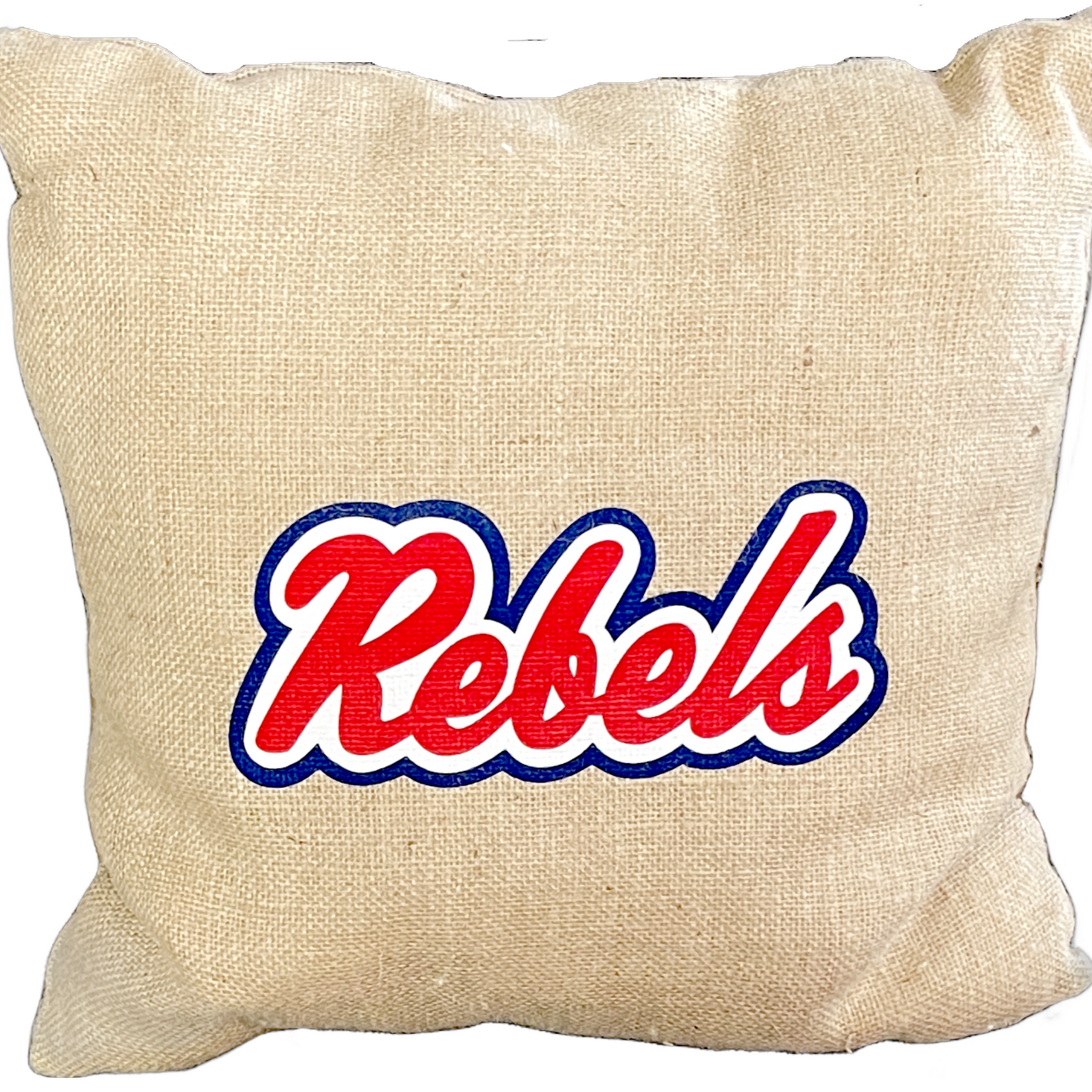 Rebels Square Burlap PIllow