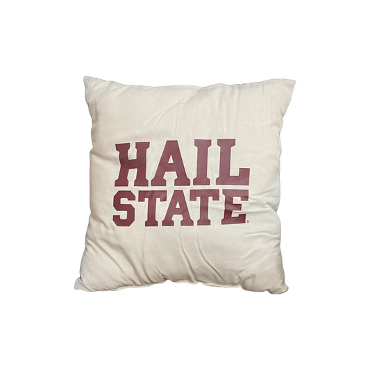 Hail State Square Cotton Cloth Pillow