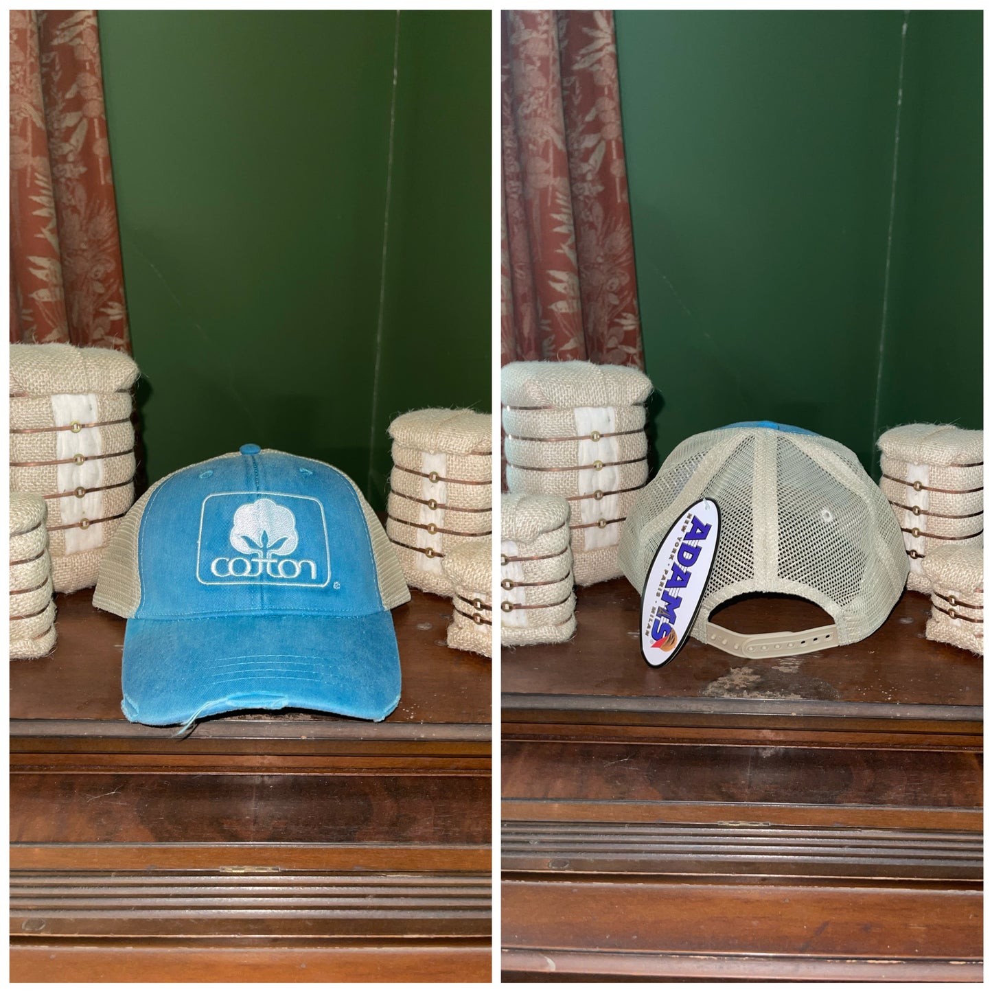 Licensed Cotton Inc. Teal/Tan Hat