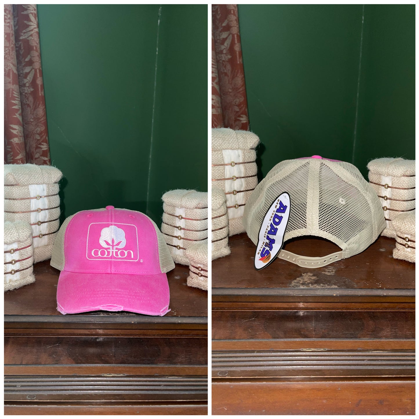 Licensed Cotton Inc. Neon Pink/Tan Hat