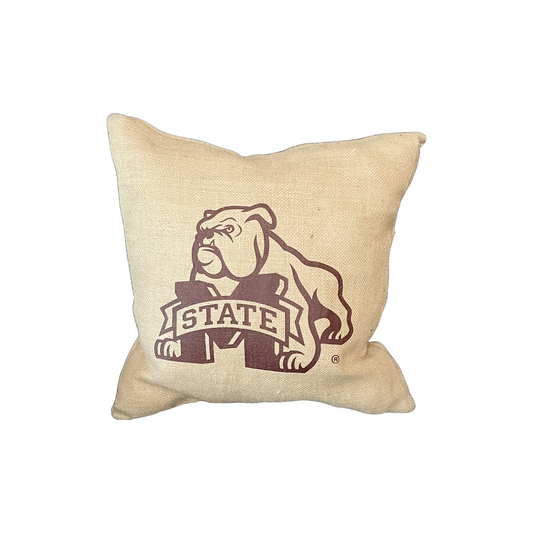 MState Bully Square Burlap Pillow